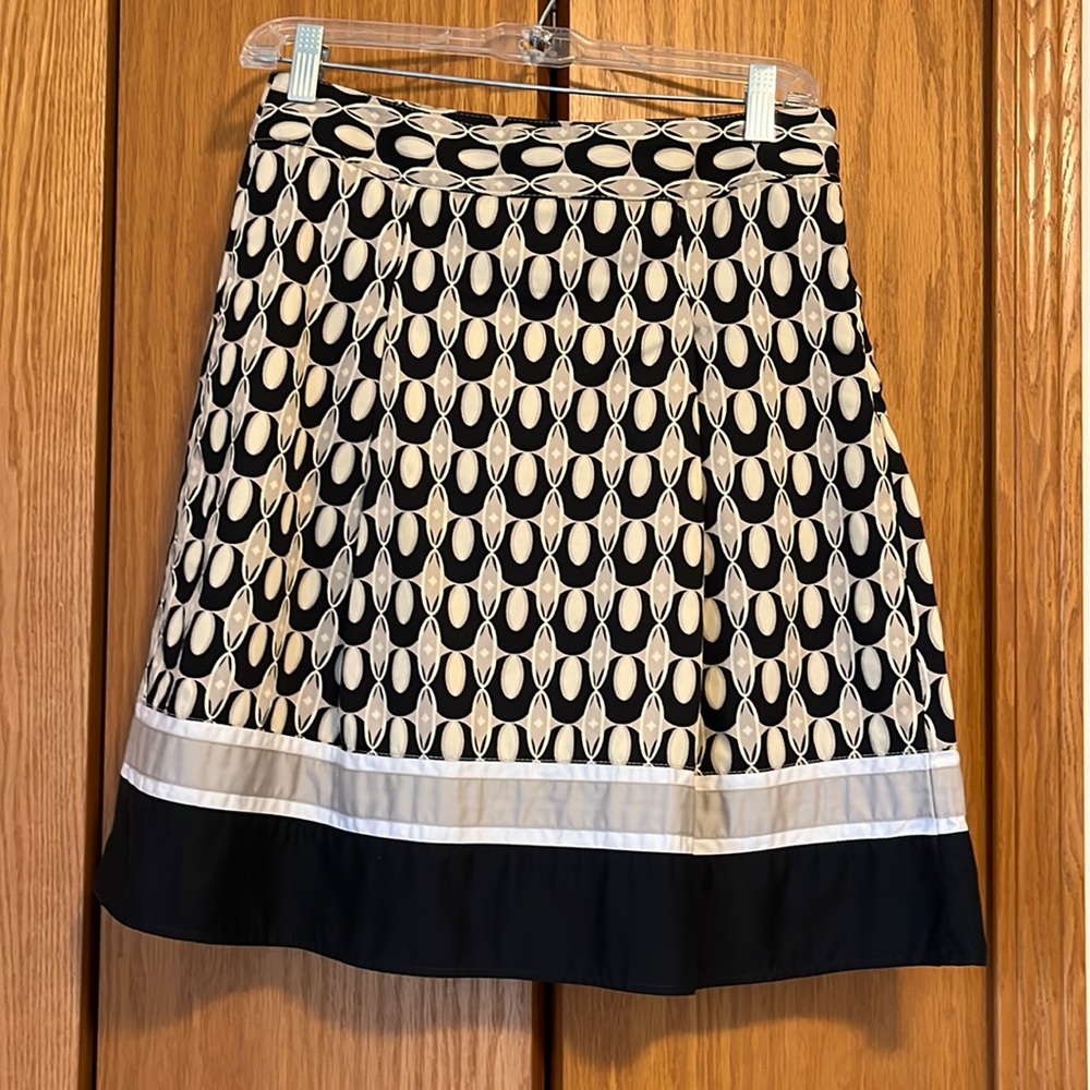 Ann Taylor Geometric Cotton/Stretch Skirt Size 2P